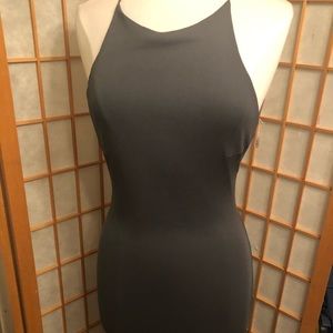 A beautiful open back long net Jersey dress